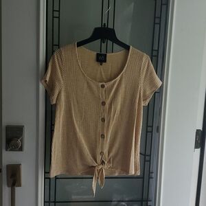 Top, blouse, shirt striped ties XL very good used condition yellow white